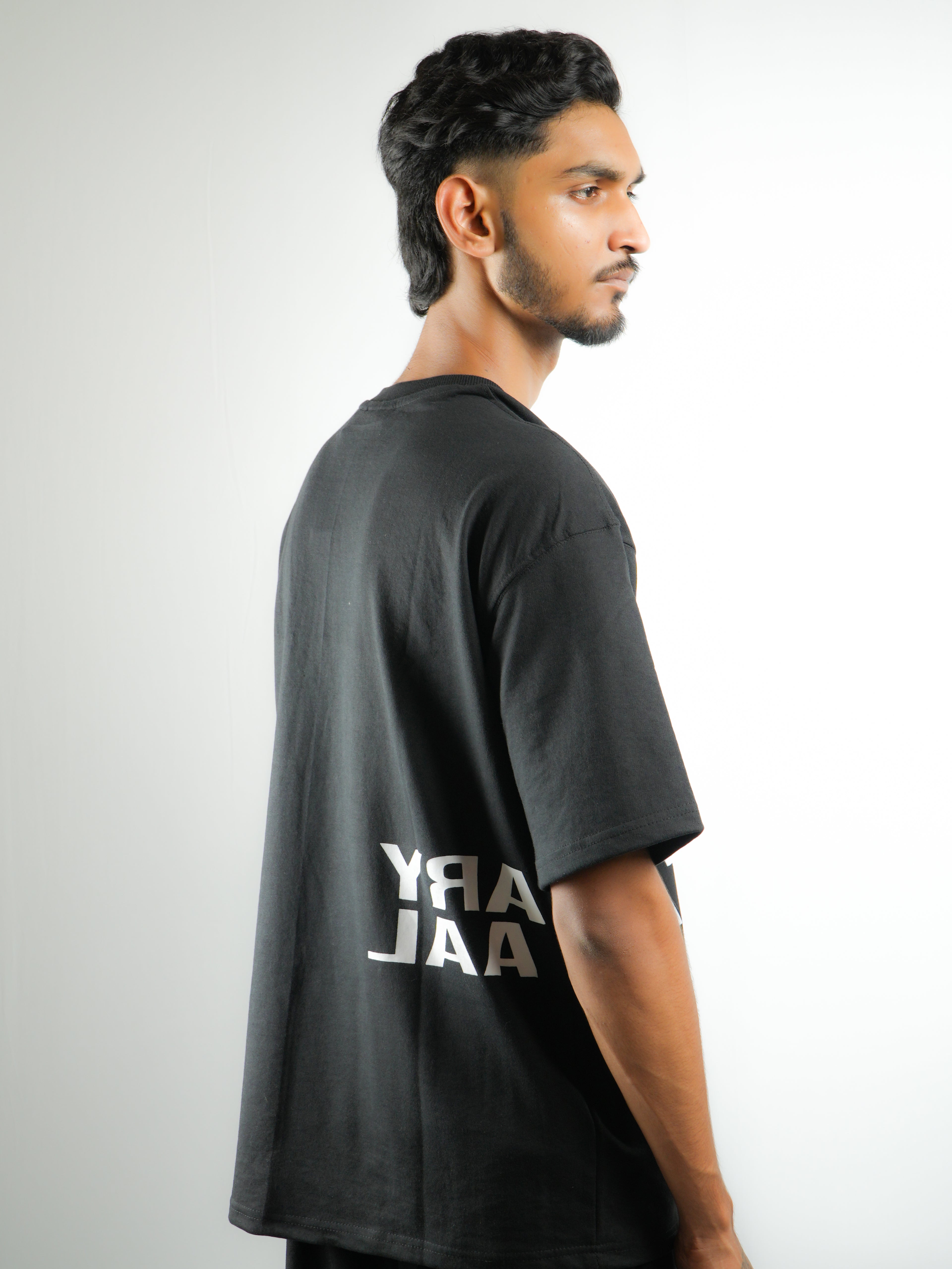 Oversized T-Shirt for Men & Women | Relaxed Fit Casual Wear (Black)