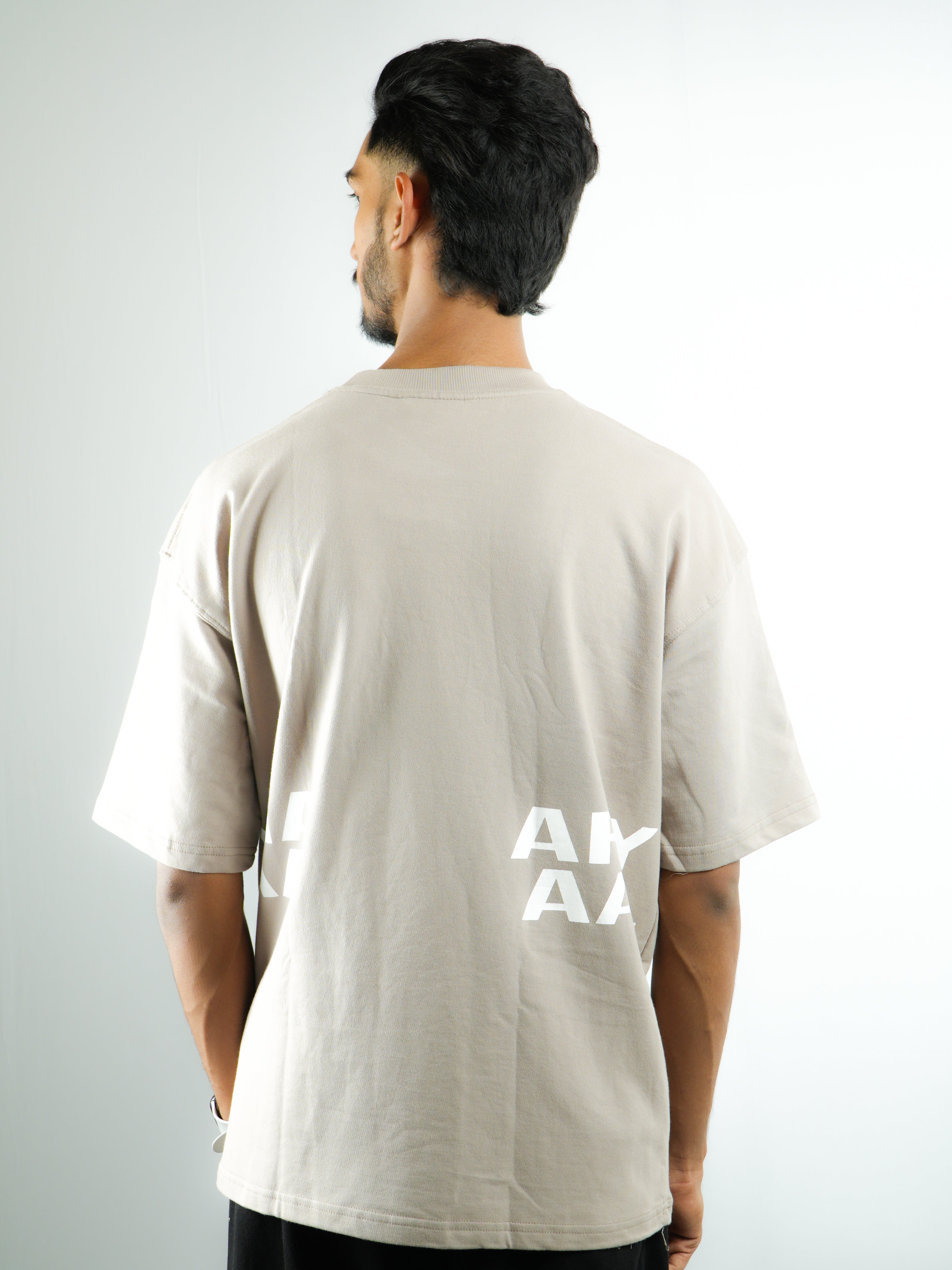 Oversized T-Shirt for Men & Women | Relaxed Fit Casual Wear (Beige)