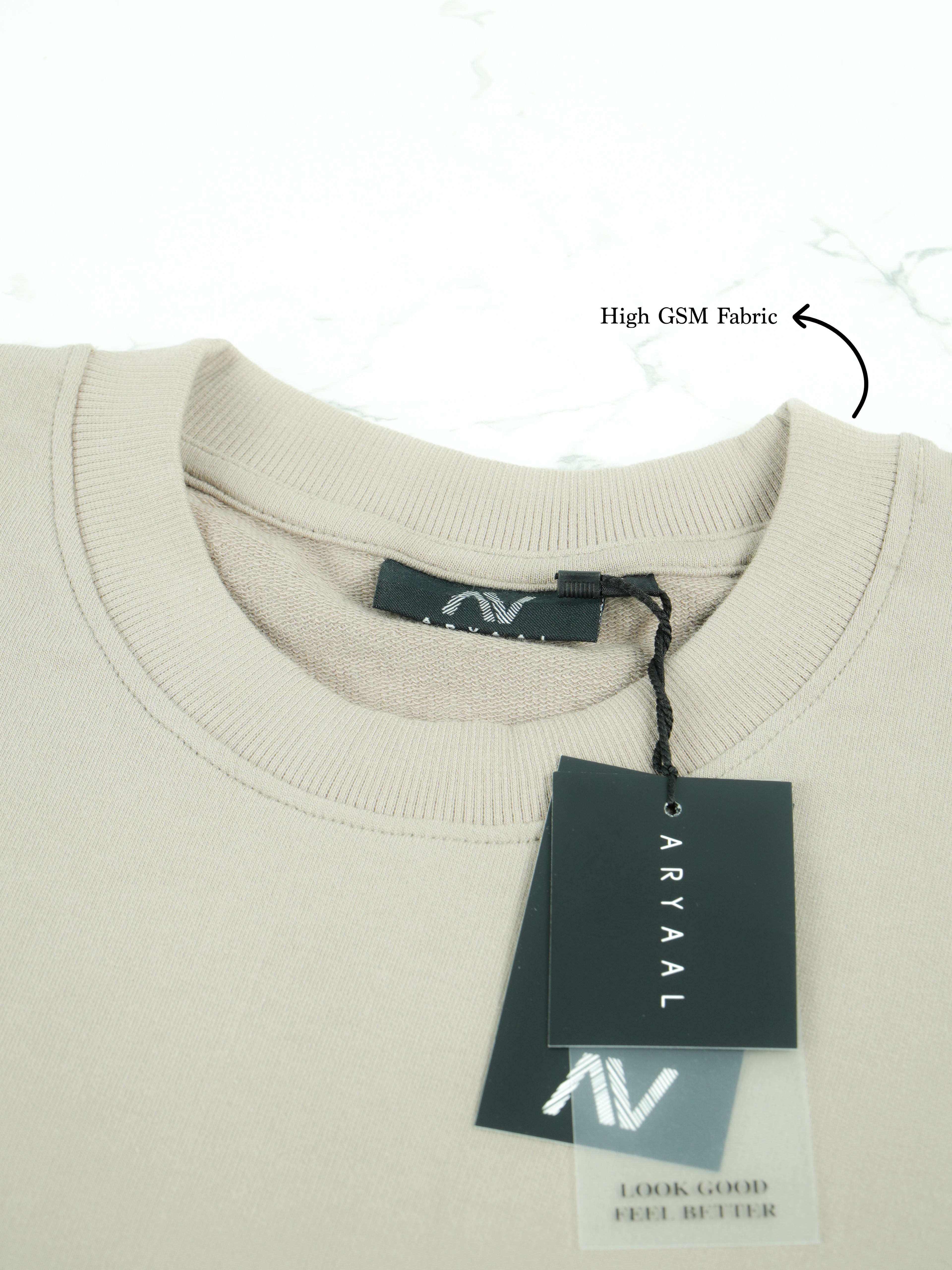 Oversized T-Shirt for Men & Women | Relaxed Fit Casual Wear (Beige)
