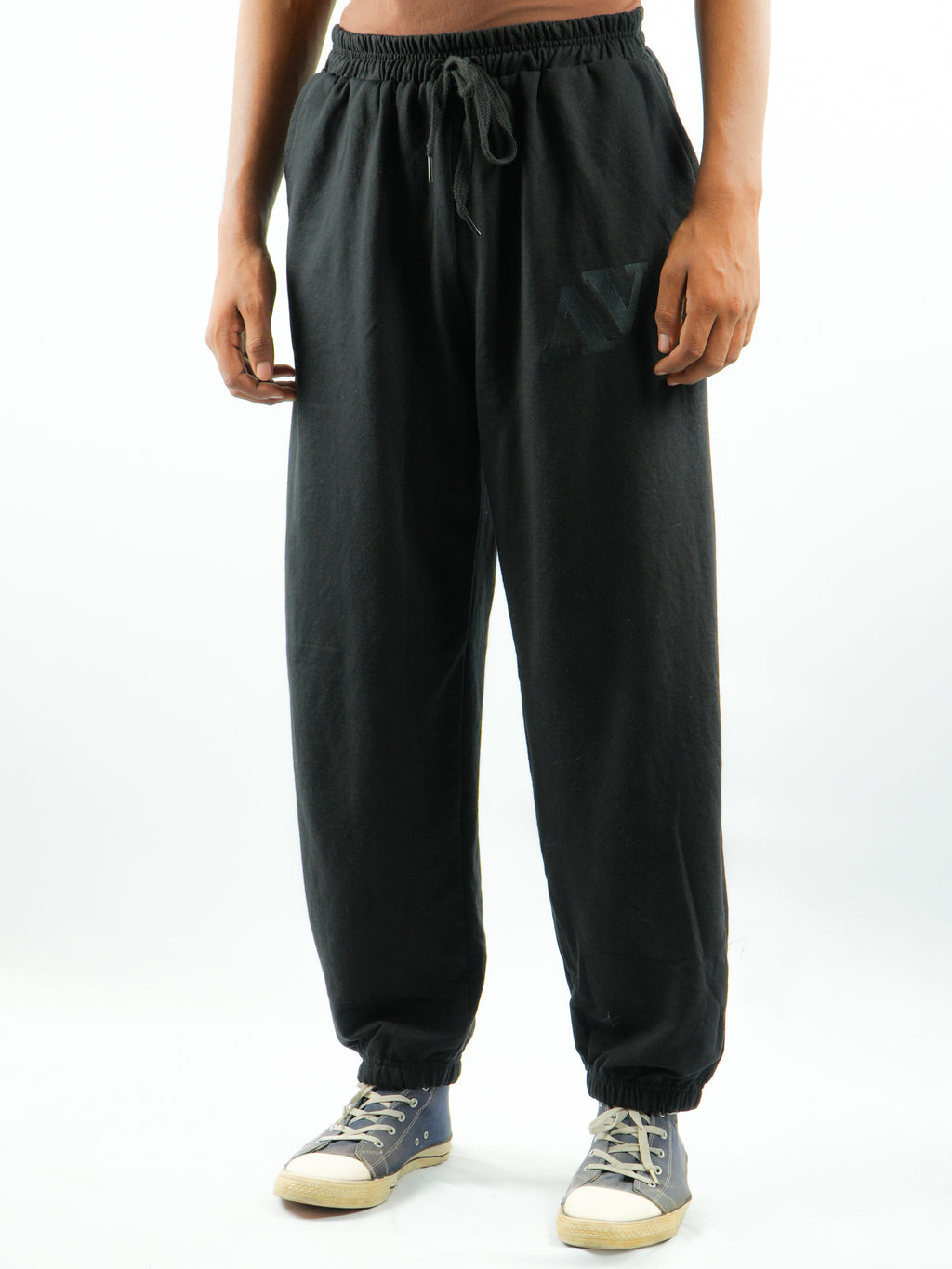 Premium Cotton Lower for Men | Comfortable Daily Wear Joggers (Black)