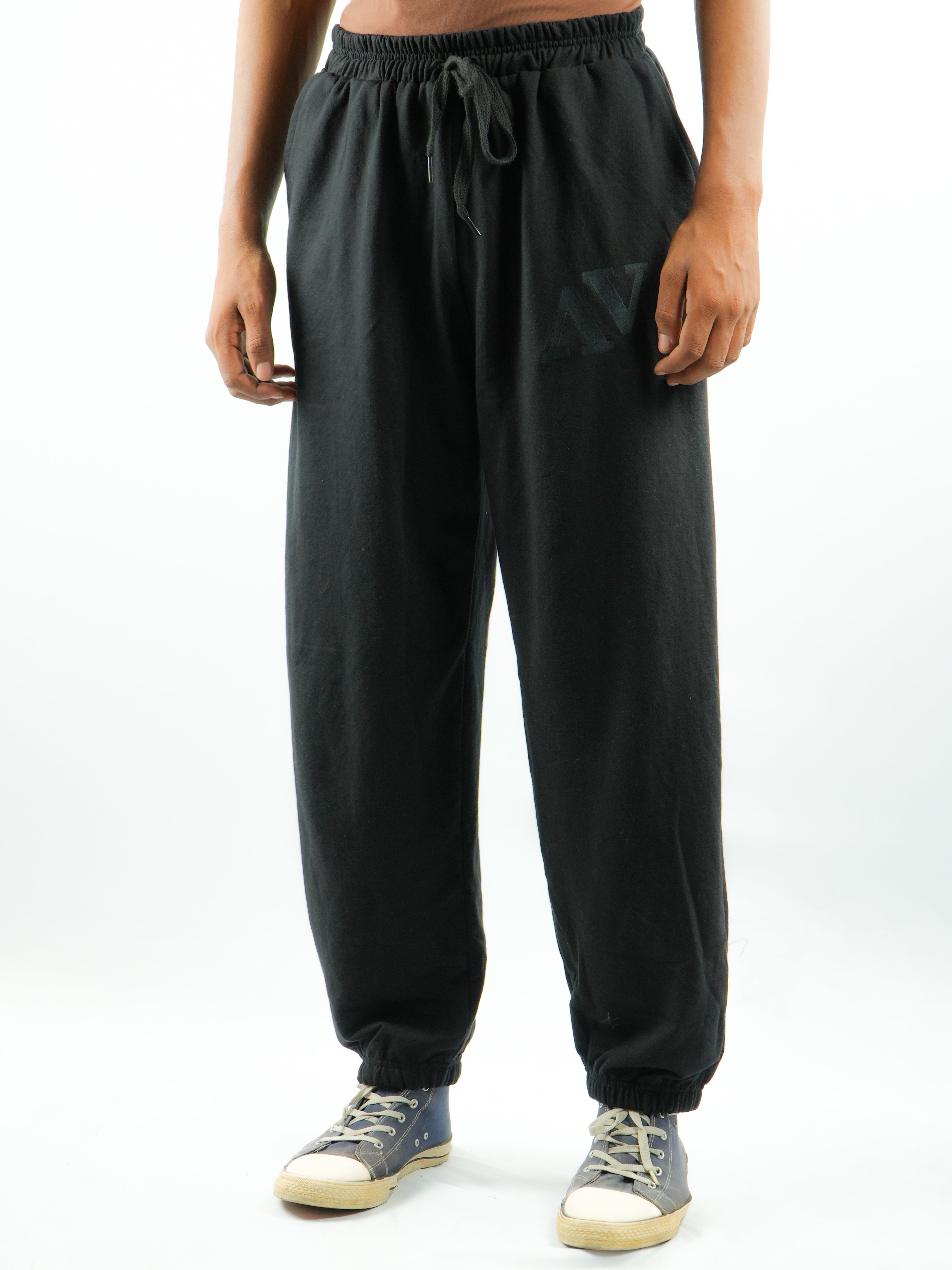 Premium Cotton Lower for Men | Comfortable Daily Wear Joggers (Black)